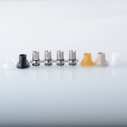 Vapeasy Monarchy Cyber Style 510 Drip Tip Set - SS + PC + POM + PEI + PEEK, DL / MTL, 4 PCS 510 Connector + 5 PCS Mouthpiece