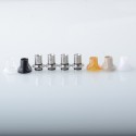 Vapeasy Monarchy Cyber Style 510 Drip Tip Set - SS + PC + POM + PEI + PEEK, DL / MTL, 4 PCS 510 Connector + 5 PCS Mouthpiece