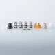 Vapeasy Monarchy Cyber Style 510 Drip Tip Set - SS + PC + POM + PEI + PEEK, DL / MTL, 4 PCS 510 Connector + 5 PCS Mouthpiece