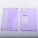 Authentic MK MODS Replacement Square Button Front + Back Cover Panel Plate for DNA 60W / 70W BB Style Box Mod - Purple, Acrylic