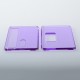 Authentic MK MODS Replacement Square Button Front + Back Cover Panel Plate for DNA 60W / 70W BB Style Box Mod - Purple, Acrylic