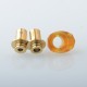 Monarchy Cyber Style 510 Drip Tip Set - Brown + Gold, SS + PEI, DL / MTL, 2 PCS 510 Connector