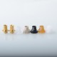 Monarchy Cyber Style 510 Drip Tip Set - Gold, SS + POM + PC + POM + PEI + PEEK, DL / MTL, 2 PCS 510 Connector + 5 PCS Mouthpiece