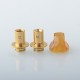 Monarchy Cyber Style 510 Drip Tip Set - Gold, SS + POM + PC + POM + PEI + PEEK, DL / MTL, 2 PCS 510 Connector + 5 PCS Mouthpiece
