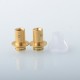 Monarchy Cyber Style 510 Drip Tip Set - Gold, SS + POM + PC + POM + PEI + PEEK, DL / MTL, 2 PCS 510 Connector + 5 PCS Mouthpiece