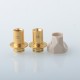 Monarchy Cyber Style 510 Drip Tip Set - Gold, SS + POM + PC + POM + PEI + PEEK, DL / MTL, 2 PCS 510 Connector + 5 PCS Mouthpiece