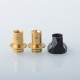 Monarchy Cyber Style 510 Drip Tip Set - Gold, SS + POM + PC + POM + PEI + PEEK, DL / MTL, 2 PCS 510 Connector + 5 PCS Mouthpiece