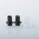 Monarchy Cyber Style 510 Drip Tip Set - Translucent + Black, SS + PC, DL / MTL, 2 PCS 510 Connector