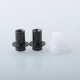 Monarchy Cyber Style 510 Drip Tip Set - White + Black, SS + POM, DL / MTL, 2 PCS 510 Connector