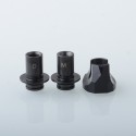 Monarchy Cyber Style 510 Drip Tip Set - Black + Black, SS + POM, DL / MTL, 2 PCS 510 Connector