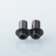 Monarchy Cyber Style 510 Drip Tip Set - Black + Black, SS + POM, DL / MTL, 2 PCS 510 Connector