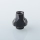 Monarchy Cyber Style 510 Drip Tip Set - Black + Black, SS + POM, DL / MTL, 2 PCS 510 Connector