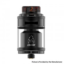 Authentic ThunderHead Creations & Mike Vapes Blaze RTA Rebuildable Tank Atomizer - Silver Black, 2ml / 5.5ml, 26mm Diameter