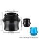 Authentic Reewape AS348 Resin 810 Drip Tip for RDA / RTA / RDTA Atomizer - Blue, Resin