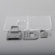 Mission XV Switch Inner Plate Set + Front / Back Plate for SXK BB / Billet Box Mod Kit - Grey, Aluminum + Acrylic