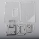 Mission XV Switch Inner Plate Set + Front / Back Plate for SXK BB / Billet Box Mod Kit - Grey, Aluminum + Acrylic