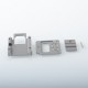 Mission XV Switch Inner Plate Set + Front / Back Plate for SXK BB / Billet Box Mod Kit - Grey, Aluminum + Acrylic