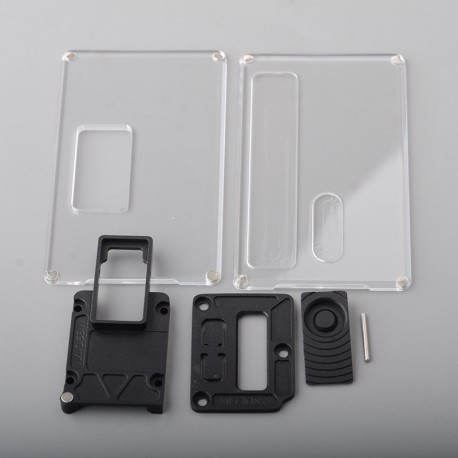 Mission XV Switch Inner Plate Set + Front / Back Plate for SXK BB / Billet Box Mod Kit - Black, Aluminum + Acrylic