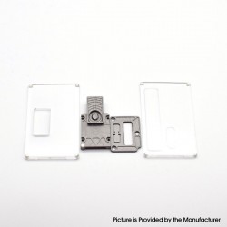 Mission XV Topo Inner Plate Set + Front / Back Plate for SXK BB / Billet Box Mod Kit - Grey, Aluminum + Acrylic