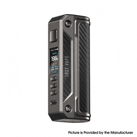 [Ships from Bonded Warehouse] Authentic LostVape Thelema Solo 100W Box Mod - Gunmetal Carbon Fiber, VW 5~100W, 1 x 18650/20700