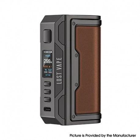 [Ships from Bonded Warehouse] Authentic LostVape Thelema Quest 200W VW Box Mod - Gunmetal Calf Leather, 5~200W, 2 x 18650