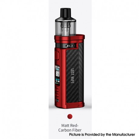 [Ships from Bonded Warehouse] Authentic LostVape Centaurus Q80 Pod Mod Kit with UB Ultra Pod - Matt Red Carbon Fiber