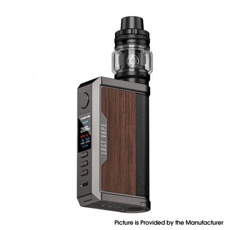 [Ships from Bonded Warehouse] Authentic LostVape Centaurus Q200 Box Mod Kit with Centaurus Sub Ohm Tank - Gunmetal Walnut Wood