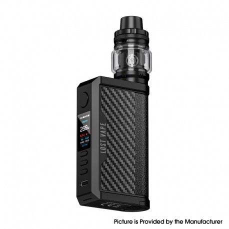 [Ships from Bonded Warehouse] Authentic LostVape Centaurus Q200 Box Mod Kit with Centaurus Sub Ohm Tank - Black Carbon Fiber