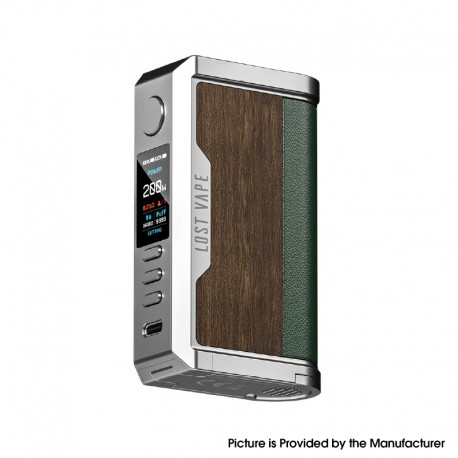 [Ships from Bonded Warehouse] Authentic LostVape Centaurus Q200 Box Mod - Stainless Steel Teak Wood, VW5~200W, 2 x 18650