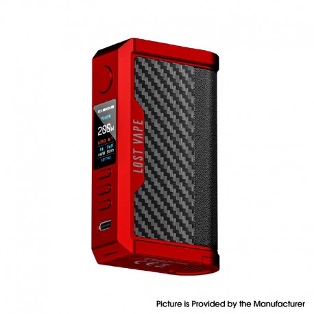 [Ships from Bonded Warehouse] Authentic LostVape Centaurus Q200 Box Mod - Matt Red Carbon Fiber, VW5~200W, 2 x 18650