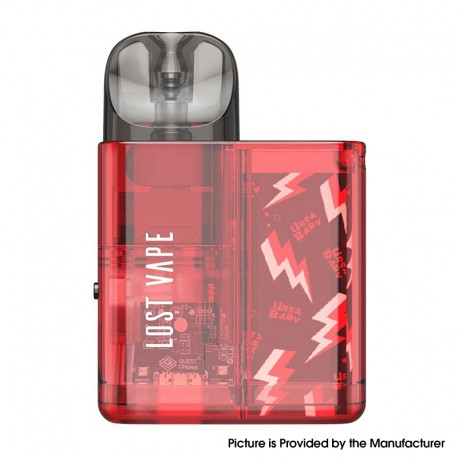 [Ships from Bonded Warehouse] Authentic LostVape Ursa Baby Pod System Kit - Red Clear, 800mAh, 2.5ml, 0.8ohm