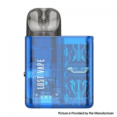 [Ships from Bonded Warehouse] Authentic LostVape Ursa Baby Pod System Kit - Blue Clear, 800mAh, 2.5ml, 0.8ohm