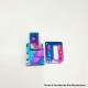 Authentic MK Mods Inner Panel Square Button 4-in-1 Inner Set for SXK BB / Billet Mod Kit - Graffiti, with USB Slot