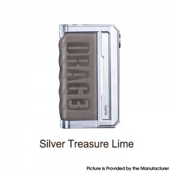 [Ships from Bonded Warehouse] Authentic Voopoo Drag 3 177W VW Box Mod - Silver Treasure Lime, 5~177W, 2 x 18650