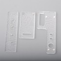 Authentic MK MODS Topo Panels Plates Set for Orca Boro Box Mod Kit - Clear