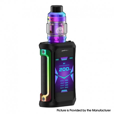 [Ships from Bonded Warehouse] Authentic GeekVape Aegis X 200W Box Mod Kit with Z Sub Ohm Tank Atomizer - Rainbow & Black