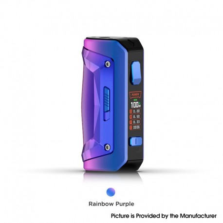 [Ships from Bonded Warehouse] Authentic Geekvape S100 Aegis Solo 2 100W Box Mod - Rainbow Purple, 1 x 18650