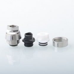 Monarchy Multi Whistle Style Drip Tip Set for SXK BB / Billet / Vandy Vape Pulse AIO / Cthulhu AIO / Boxx Mod Kit - Silver