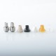 Monarchy Cyber Style BB Billet Drip Tip Set - SS + PC + POM + PEI + PEEK, DL / MTL, 2 PCS BB Connector + 5 PCS Mouthpiece