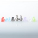 Monarchy Cyber Style BB Billet Drip Tip Set - SS + Acrylic, DL / MTL, 2 PCS BB Connector + 6 PCS Mouthpiece