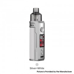 [Ships from Bonded Warehouse] Authentic VOOPOO DRAG S 60W 2500mAh VW Mod Pod System - Silver White, 4.5ml, 0.2 / 0.3ohm, 5~60W