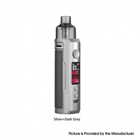 [Ships from Bonded Warehouse] Authentic VOOPOO DRAG X 80W VW Mod Pod System Kit - Silver Dark Grey , 4.5ml, 0.15ohm / 0.3ohm