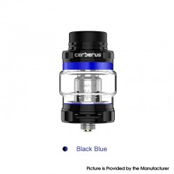 [Ships from Bonded Warehouse] Authentic GeekVape Cerberus Sub Ohm Tank Clearomizer - Black Blue, Stainless Steel, 4ml, 27mm