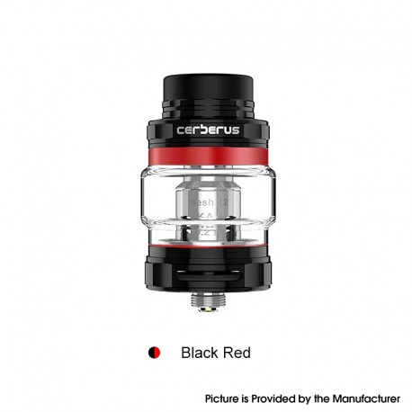 [Ships from Bonded Warehouse] Authentic GeekVape Cerberus Sub Ohm Tank Clearomizer - Black Red, Stainless Steel, 4ml, 27mm