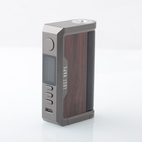 [Ships from Bonded Warehouse] Authentic LostVape Centaurus Q200 Box Mod - Gunmetal Walnut Wood, VW5~200W, 2 x 18650