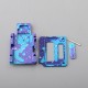 Authentic MK Mods Inner Panel Square Button 4-in-1 Inner Set for SXK BB / Billet Mod Kit - Blue Galaxy, with USB Slot