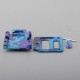 Authentic MK Mods Inner Panel Square Button 4-in-1 Inner Set for SXK BB / Billet Mod Kit - Blue Galaxy, with USB Slot