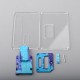 Authentic MK Mods Inner Panel Square Button 4-in-1 Inner Set + Front & Back Panel for SXK BB / Billet - Blue Galaxy, USB Slot