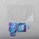 Authentic MK Mods Inner Panel Square Button 4-in-1 Inner Set + Front & Back Panel for SXK BB / Billet - Blue Galaxy, USB Slot