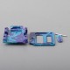 Authentic MK Mods Inner Panel Square Button 4-in-1 Inner Set + Front & Back Panel for SXK BB / Billet - Blue Galaxy, USB Slot